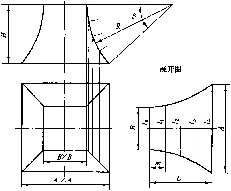 八、曲面方錐臺(tái)展開計(jì)算